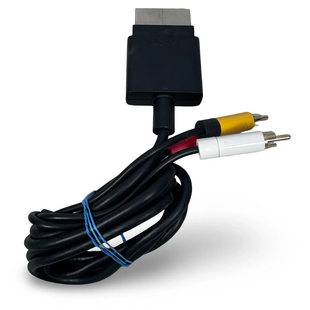 Microsoft Xbox 360 Composite‎ AV Cable RCA X821376-002 Gray Connector OEM Black